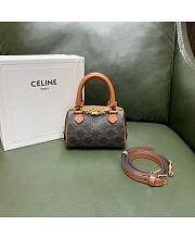 Kitlife Celine MINI BOSTON BAG IN TRIOMPHE CANVAS - 14 X 9.5 X 8 CM - 2