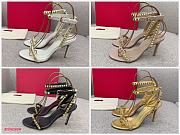 KITLIFE VALENTINO ROCKSTUD NO LIMIT SANDAL IN METALLIC NAPPA 100MM - 1