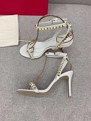 KITLIFE VALENTINO ROCKSTUD NO LIMIT SANDAL IN METALLIC NAPPA 100MM - 2