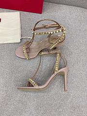 KITLIFE VALENTINO ROCKSTUD NO LIMIT SANDAL IN METALLIC NAPPA 100MM - 3