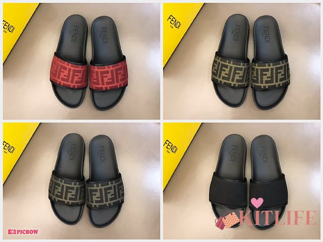 Kitlife Fendi FF Logo Mules - 1