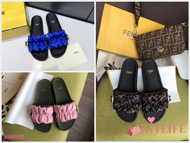 Kitlife Fendi Logo slides Sandal - 1