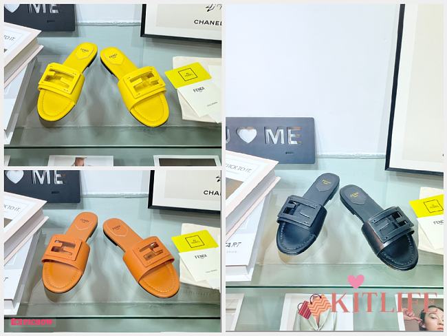 Kitlife Fendi Logo slides Sandal 3 colors - 1
