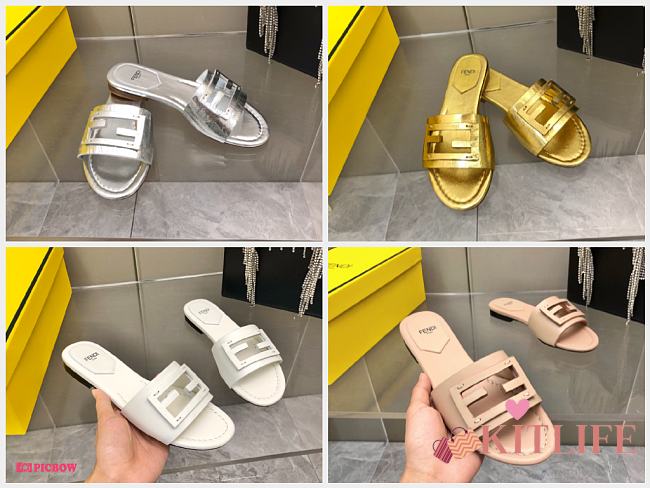 Kitlife Fendi Logo Slide Sandal - 1