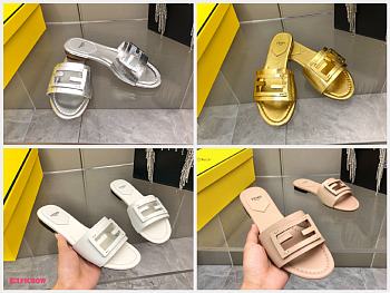 Kitlife Fendi Logo Slide Sandal