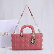Kitlife Dior Lady D-JOY BAG Dusty Coral Pink Cannage Lambskin - 26 x 13.5 x 5 cm - 1