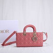Kitlife Dior Lady D-JOY BAG Dusty Coral Pink Cannage Lambskin - 26 x 13.5 x 5 cm - 6