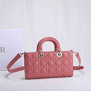 Kitlife Dior Lady D-JOY BAG Dusty Coral Pink Cannage Lambskin - 26 x 13.5 x 5 cm - 5
