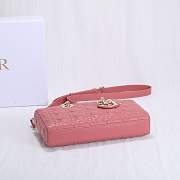 Kitlife Dior Lady D-JOY BAG Dusty Coral Pink Cannage Lambskin - 26 x 13.5 x 5 cm - 3