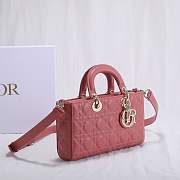 Kitlife Dior Lady D-JOY BAG Dusty Coral Pink Cannage Lambskin - 26 x 13.5 x 5 cm - 2