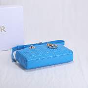 Kitlife Dior Lady D-JOY BAG Dusty Coral Blue Cannage Lambskin - 26 x 13.5 x 5 cm - 4
