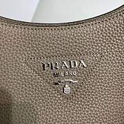 Kitlife Prada Clay Gray Leather Hobo Bag - 30x28x12 cm - 3