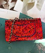 Kitlife Chanel Sequin Red Flap Bag - 15.5x25.5x6.5 cm - 4