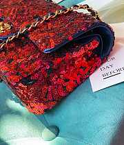 Kitlife Chanel Sequin Red Flap Bag - 15.5x25.5x6.5 cm - 6