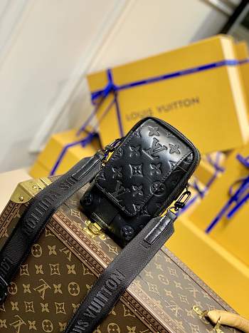 Kitlife Louis Vuitton DOUBLE PHONE POUCH NM BLACK - M81323 - 11.0 x 18.0 x 8cm