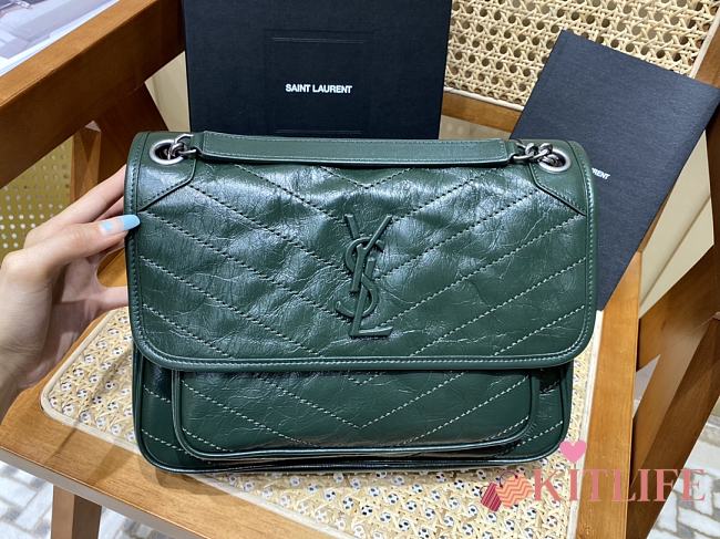 Kitlife YSL Niki Medium Green Bag - 28x20.5x8.5cm - 1