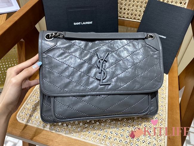 Kitlife YSL Niki Medium Grey Bag - 28x20.5x8.5cm - 1
