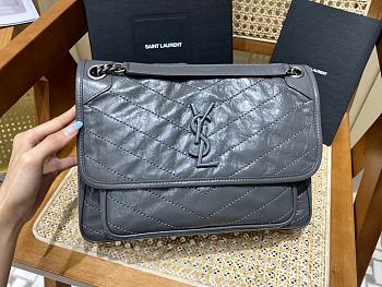 Kitlife YSL Niki Medium Grey Bag - 28x20.5x8.5cm