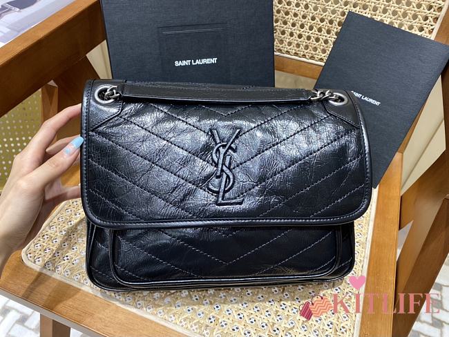 Kitlife YSL Niki Medium Black Bag - 28x20.5x8.5cm - 1