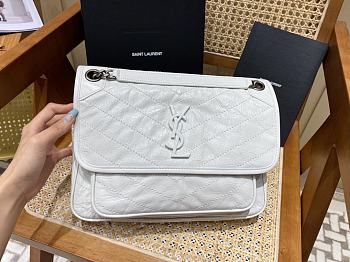 Kitlife YSL Niki Medium White Bag - 28x20.5x8.5cm