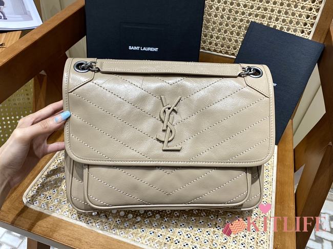 Kitlife YSL Niki Medium Beige Bag - 28x20.5x8.5cm - 1