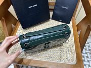 KITLIFE YSL NIKI BABY CHAIN BAG IN CRINKLED VINTAGE GREEN LEATHER - 21 X 16 X 7,5 CM - 3