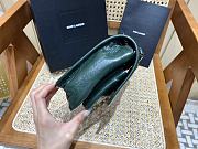 KITLIFE YSL NIKI BABY CHAIN BAG IN CRINKLED VINTAGE GREEN LEATHER - 21 X 16 X 7,5 CM - 2