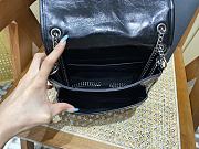 KITLIFE YSL NIKI BABY CHAIN BAG IN CRINKLED VINTAGE BLACK LEATHER - 21 X 16 X 7,5 CM - 2