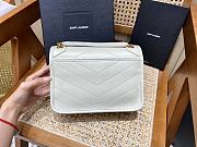 KITLIFE YSL NIKI BABY CHAIN BAG IN LAMBSKIN WHITE - 21 X 16 X 7,5 CM - 2