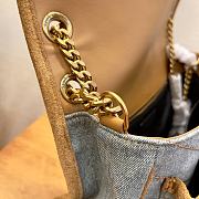 KITLIFE YSL NIKI MEDIUM CHAIN BAG IN DENIM AND SUEDE - 28 X 20 X 8.5 CM - 5