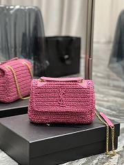 KITLIFE YSL NIKI CHAIN BAG IN PINK RAFFIA - SIZE 22 AND 28 CM - 5