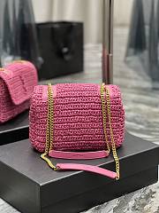 KITLIFE YSL NIKI CHAIN BAG IN PINK RAFFIA - SIZE 22 AND 28 CM - 4