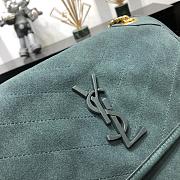 KITLIFE YSL NIKI MEDIUM CHAIN BAG IN DEEP GREEN SUEDE - 28 X 20 X 8,5 CM - 2