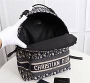 Dior Oblique Backpack canvas blue embroidery – 028A – 35 × 15 × 42 cm - 6