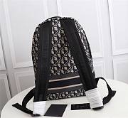 Dior Oblique Backpack canvas blue embroidery – 028A – 35 × 15 × 42 cm - 5