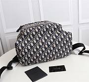 Dior Oblique Backpack canvas blue embroidery – 028A – 35 × 15 × 42 cm - 3
