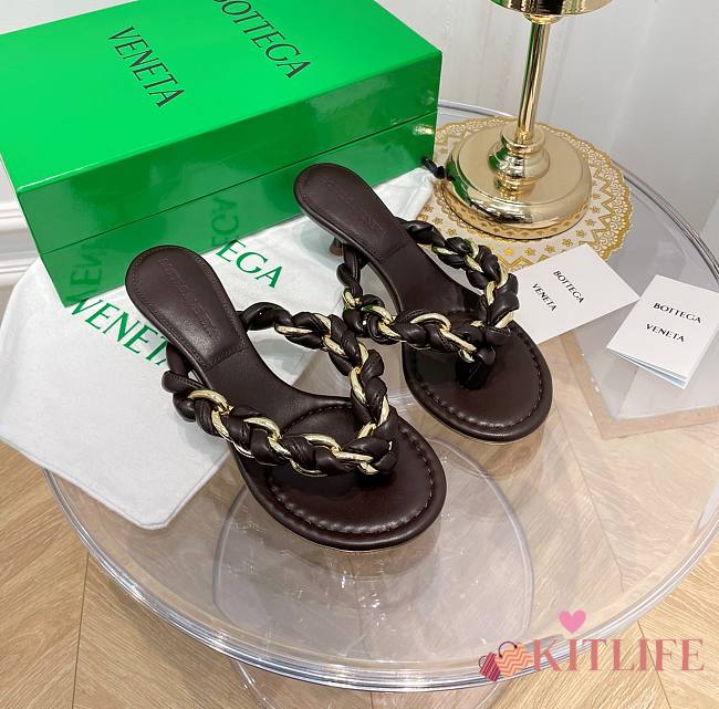 Kitlife Bottega Veneta Dot Chain-braided leather sandals 3 colors - 1