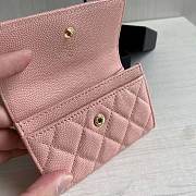 Kitlife Chanel 22s Two-fold Buckle Coin Purse Pink Caviar Leather - 8.5 × 12 × 2.5 cm - 6