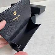 Kitlife Chanel 22s Two-fold Buckle Coin Purse Black Caviar Leather - 8.5 × 12 × 2.5 cm - 3