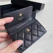 Kitlife Chanel 22s Two-fold Buckle Coin Purse Black Caviar Leather - 8.5 × 12 × 2.5 cm - 2