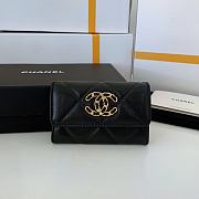 Kitlife Chanel 19 Coin Flip Wallet Black - 8.5 × 12 × 2.5 cm - 1