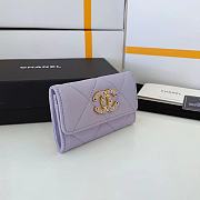 Kitlife Chanel 19 Coin Flip Wallet Purple - 8.5 × 12 × 2.5 cm - 3