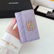 Kitlife Chanel 19 Coin Flip Wallet Purple - 8.5 × 12 × 2.5 cm - 2