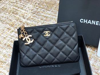 Chanel Key Holder Caviar Leather Gold/Silver Hardware