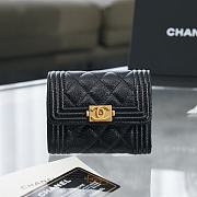 Kitlife Chanel Boy Flip Wallet (Black/Navy Blue/Light Blue/Pink) - 10x11x3 cm - 1