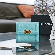 Kitlife Chanel Boy Flip Wallet (Black/Navy Blue/Light Blue/Pink) - 10x11x3 cm - 3