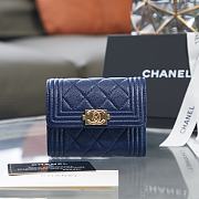 Kitlife Chanel Boy Flip Wallet (Black/Navy Blue/Light Blue/Pink) - 10x11x3 cm - 2