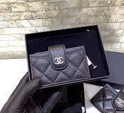 Kitlife Chanel Multi-compartment Card Holder Black Caviar Leather (Gold/Silver Hardware) - 10.4*7*2cm - 3