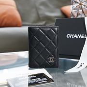 Kitlife Chanel Classic ID Bifold Card Holder Black Lambskin Leather (Gold/Silver Hardware) - 11×8×1cm - 2