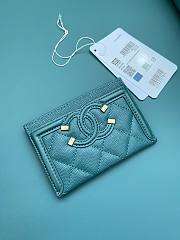 Kitlife Chanel Card Holder CC Filigree Caviar (9 colors) - A81457 - 11 cm - 5